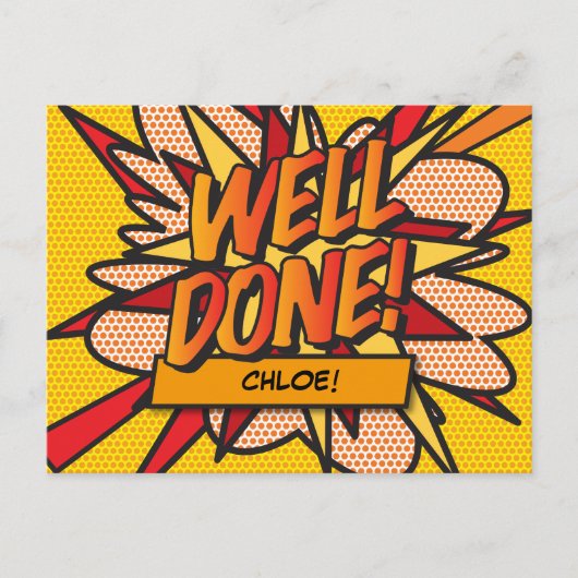 GOED GEDAN Fun Retro Stripboek Pop Art Briefkaart (Voorkant)