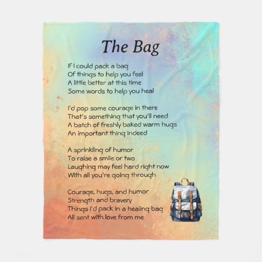 Goed gedicht fleece deken (Voorkant)