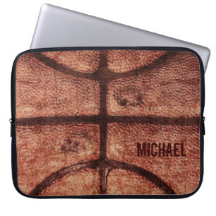 Goed gedragen basketbal textuur laptop hoesje laptop sleeve