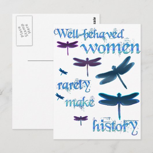 Goed gedragen libellen briefkaart (Voorkant / Achterkant)