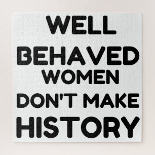 Goed gedragen vrouwelijke feministische QUOTE Legpuzzel