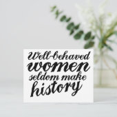Goed gedragen vrouwen briefkaart (Staand voorkant)
