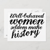 Goed gedragen vrouwen briefkaart (Voorkant / Achterkant)