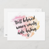 Goed gedragen vrouwen briefkaart (Voorkant / Achterkant)