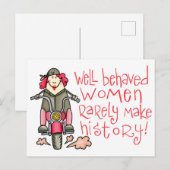 Goed gedragen vrouwen briefkaart (Voorkant / Achterkant)