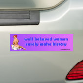 goed gedragen vrouwen bumpersticker (Op auto)