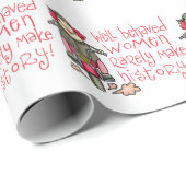 Goed gedragen vrouwen cadeaupapier (Rol Hoek)