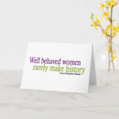 Goed gedragen vrouwen  kaart (Gele Bloem)