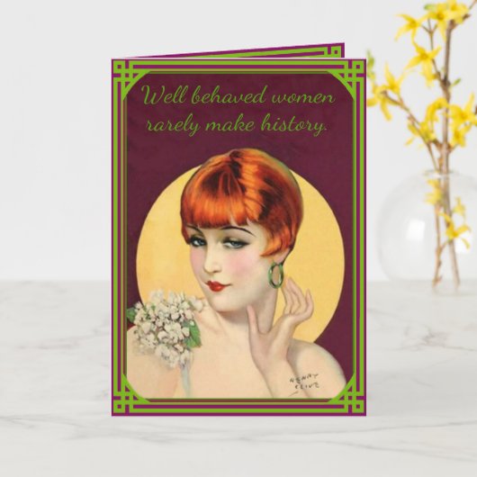 Goed Gedragen Vrouwen Kaart (Gele Bloem)