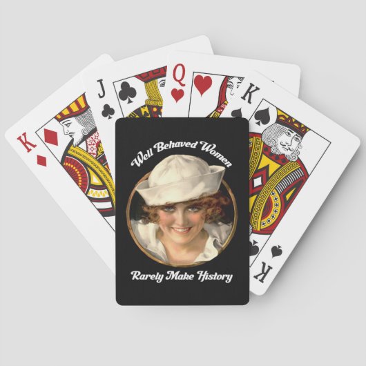 Goed gedragen vrouwen maken zelden geschiedenis speelkaarten (Achterkant)
