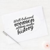 Goed gedragen vrouwen ovale sticker (Envelop)