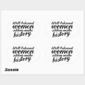 Goed gedragen vrouwen ovale sticker (Vel)