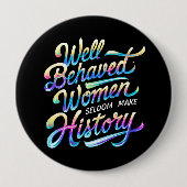goed gedragen vrouwen ronde button 4,0 cm (Voorkant)