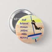 Goed gedragen vrouwen ronde button 5,7 cm (Voorkant /achterkant)