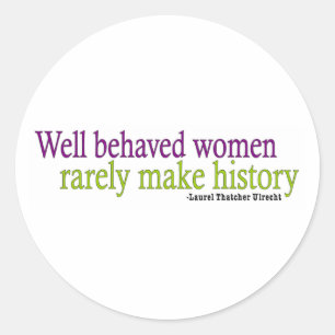 Goed gedragen vrouwen ronde sticker