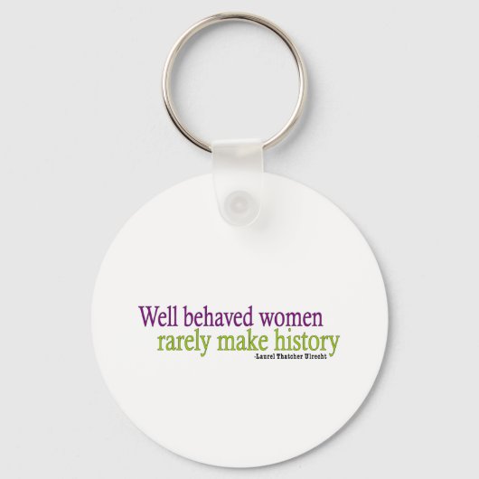 Goed gedragen vrouwen sleutelhanger (Voorkant)
