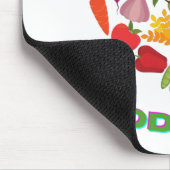 Goed gehumeur gezond voedsel grafisch ontwerp muismat (Hoek)