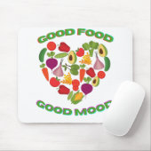 Goed gehumeur gezond voedsel grafisch ontwerp muismat (Met muis)