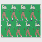 Goed geklede Golfer Cadeaupapier (Vlak)