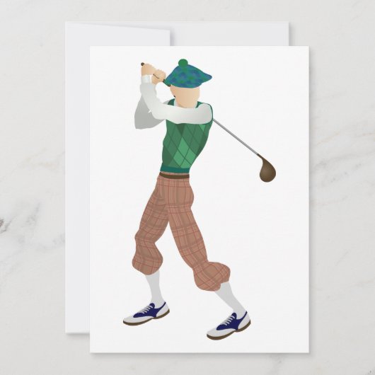 Goed geklede Golfer Kaart (Voorkant)