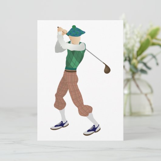 Goed geklede Golfer Kaart (Staand voorkant)