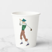 Goed geklede Golfer Papieren Bekers (Voorkant)