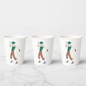 Goed geklede Golfer Papieren Bekers