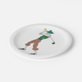 Goed geklede Golfer Papieren Bordje (Gekanteld)