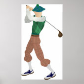 Goed geklede Golfer Poster (Voorkant)