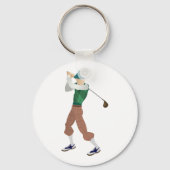 Goed geklede Golfer Sleutelhanger (Voorkant)