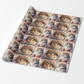 Goed geklede katten collage cadeaupapier (Uitgerold)
