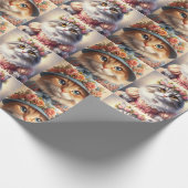 Goed geklede katten collage cadeaupapier (Hoek)