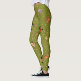 Goed geklede katten die pootafdrukken maken in het leggings