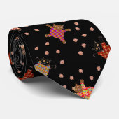 Goed geklede katten maken pootsporen stropdas (Opgerold)