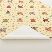 Goed geklede katten met funky plukjes sherpa deken (3/4)