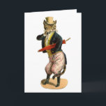 Goed geklede Kitty Cat Funny Happy Birthday Kaart<br><div class="desc">Victoriaans afbeelding van een goed geklede Kitty Cat met binnenbericht: Nou... .door mijn monocle..Je ziet er nog steeds geweldig uit. Gelukkige verjaardag! Volledig aanpasbaar,  tekst wijzigen of verwijderen naar handschrift.</div>