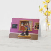 Goed geklede museumbezoekers kaart (Gele Bloem)