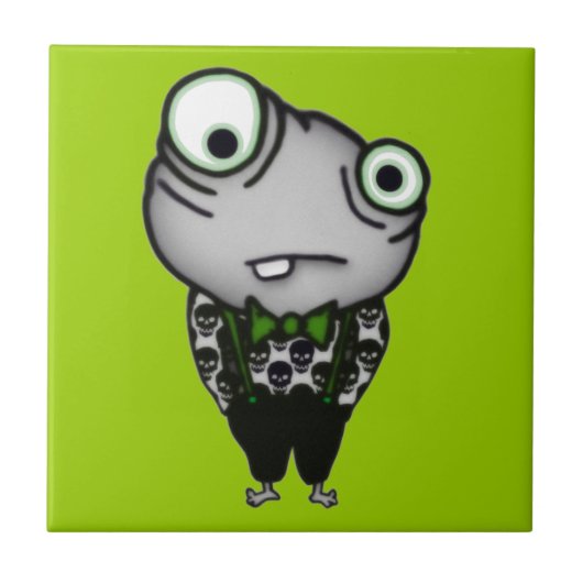 Goed gekleed monster tegeltje (Voorkant)
