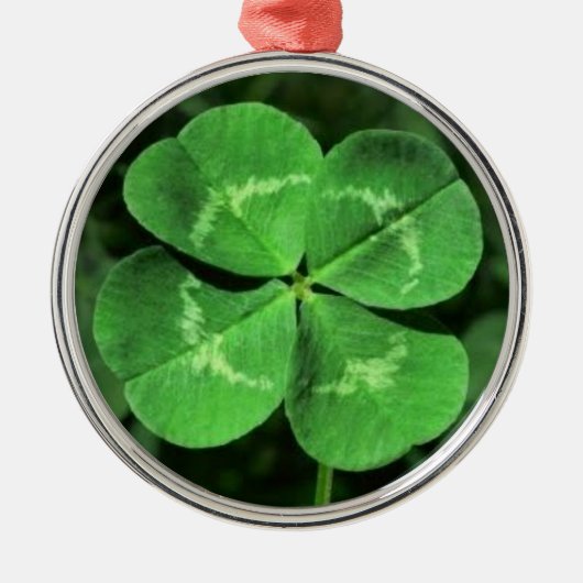 Goed gelachen: Lucky Four Leaf Clover Ornament (Voorkant)