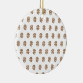 Goed gelachen of Jouw tekst, vier bladluiken Keramisch Ornament (Rechts)