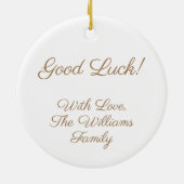 Goed gelachen of Jouw tekst, vier bladluiken Keramisch Ornament (Achterkant)