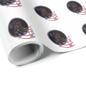 Goed gelachen, zwarte muziekcirkel cadeaupapier (Rol Hoek)