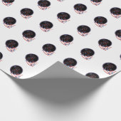 Goed gelachen, zwarte muziekcirkel cadeaupapier (Hoek)