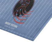 Goed gelachen, zwarte muziekcirkel snijplank (Hoek)