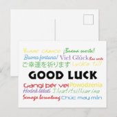 Goed gelag in veel talen, kleurrijk briefkaart (Voorkant / Achterkant)