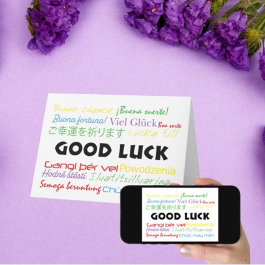 Goed gelag in veel talen Rood Groen Blauw Geel Kaart