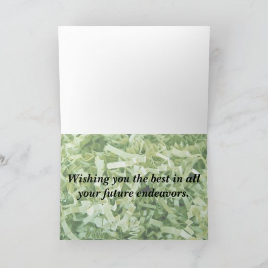 Goed gelakt, groen gekanteld, versneden papier Abs Kaart (Binnen)