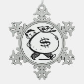 GOED GELD? TIN SNEEUWVLOK ORNAMENT (Voorkant)