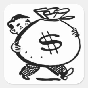 GOED GELD? VIERKANTE STICKER