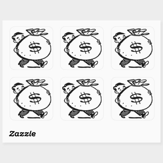 GOED GELD? VIERKANTE STICKER (Vel)